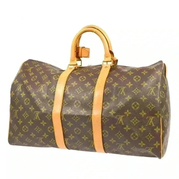 LOUIS VUITTON KEEPALL 45 DUFFLE HANDBAG MONOGRAM - Picture 3 of 14